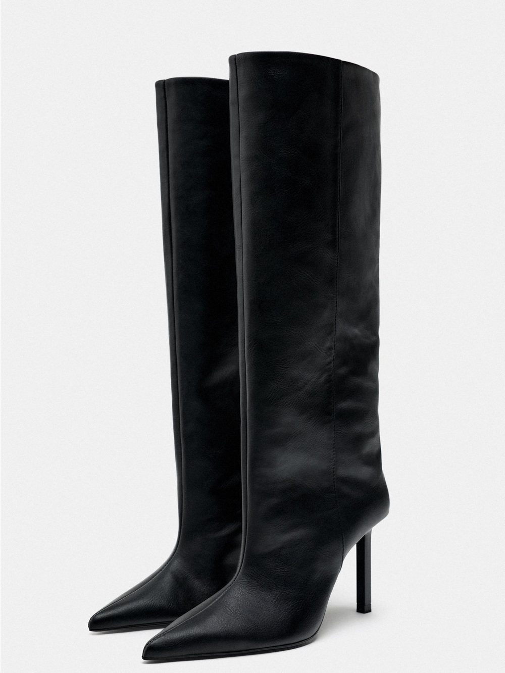 NWT Zara Black Pointed Boots